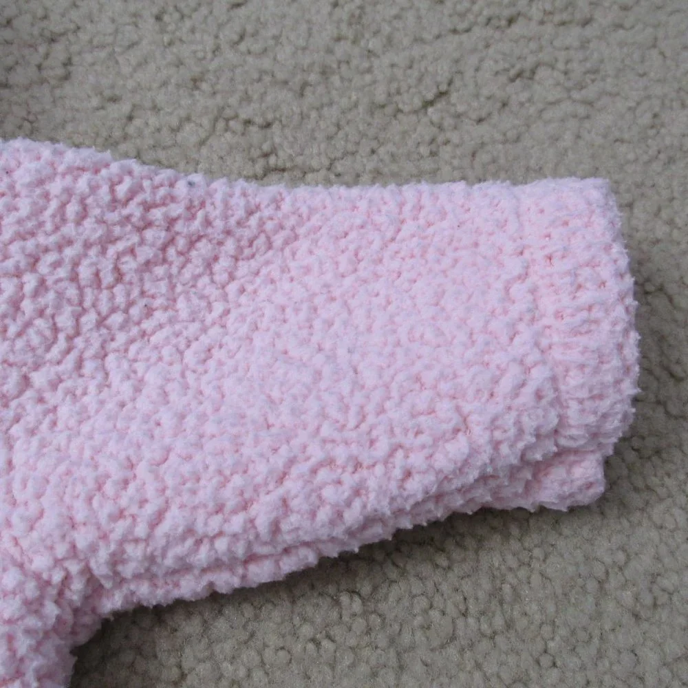 Carters Zip Front Fleece Bunting Snowsuit Infant‎ Girls Size 3M Pink Bear Winter
